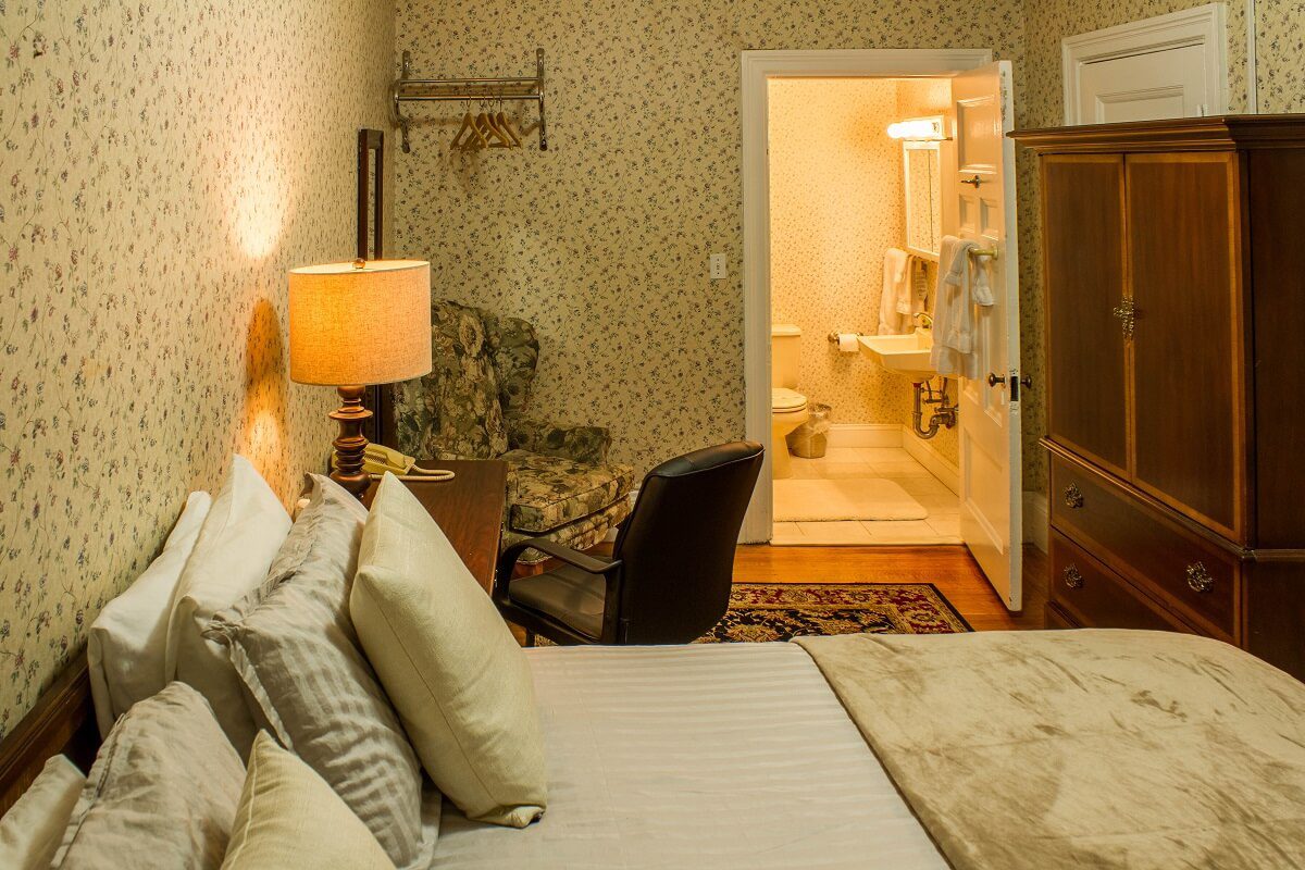 Ornately decorated room overlooks historic Beacon Street